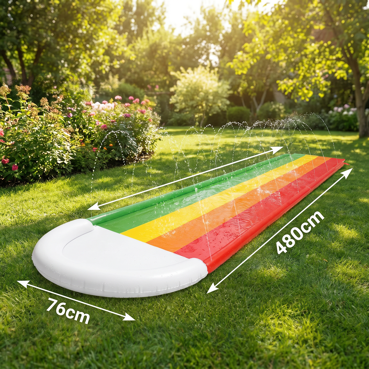 Rainbow Water Slide – Inflatable Outdoor Slide for Kids & Family