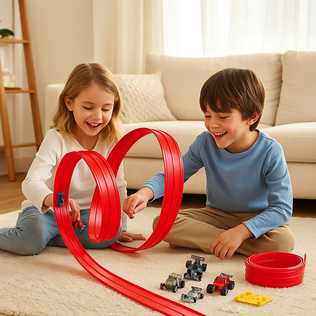 Flexible racing track set