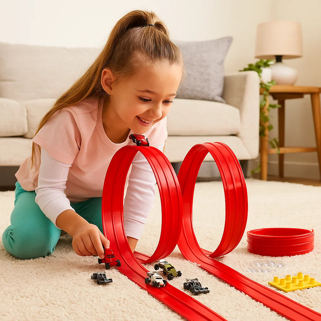 Flexible racing track set