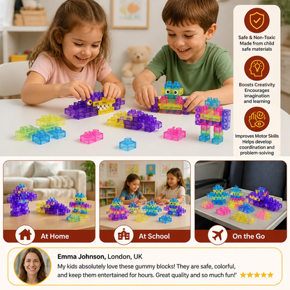 Magical Gummy Blocks, Soft Building Blocks for Children