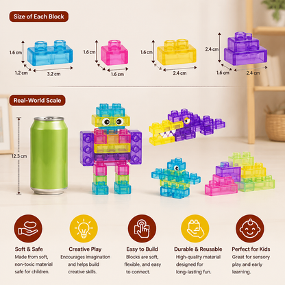 Magical Gummy Blocks, Soft Building Blocks for Children