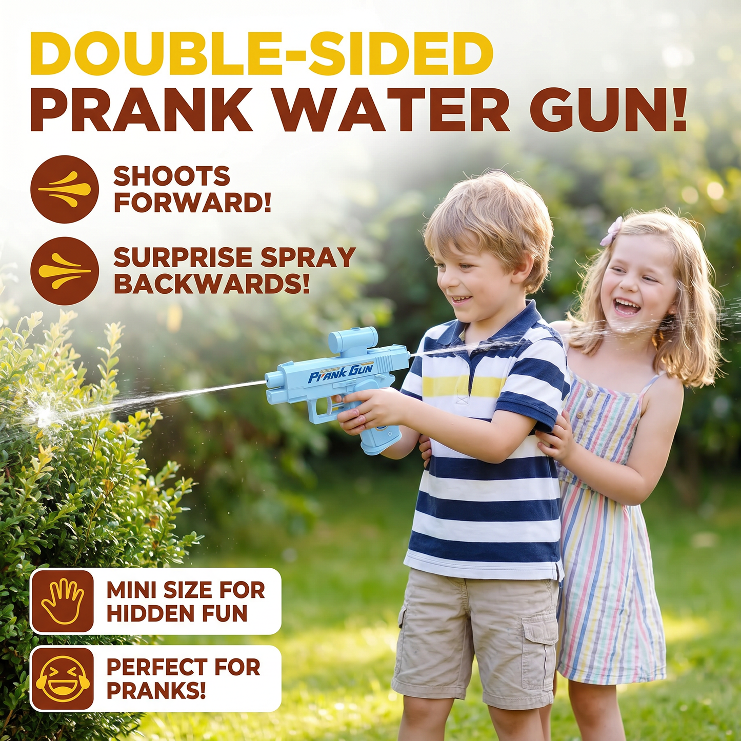 Double-Sided Prank Water Gun for Kids – Mini Water Fun Toy