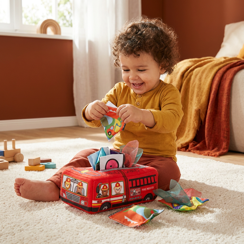 Montessori Magic Tissue Box – Sensory Learning Toy for Babies