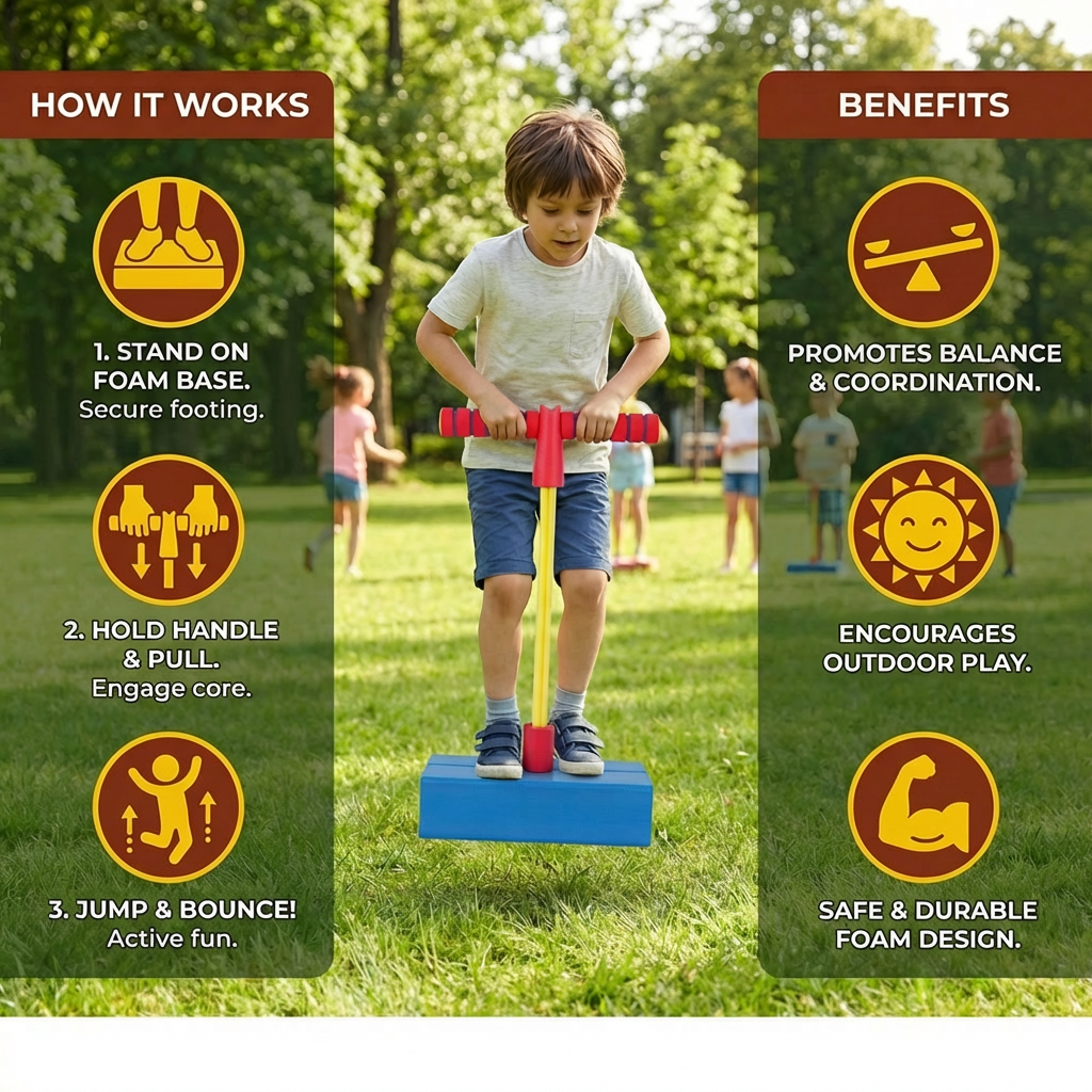 Kids Foam Pogo Jumper – Bouncing Toy for Indoor & Outdoor Fun