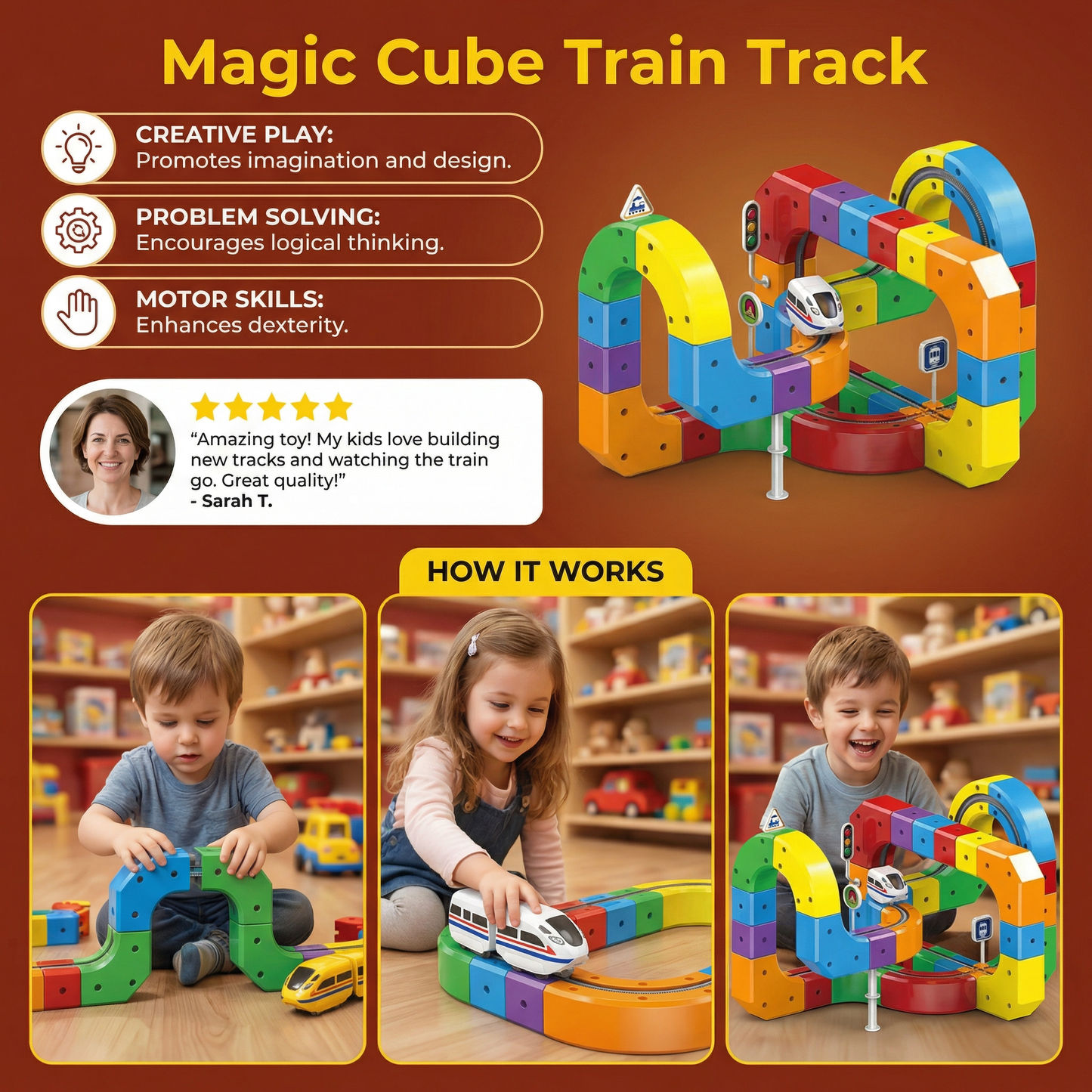 Magic Cube Train Track – Kids Toy