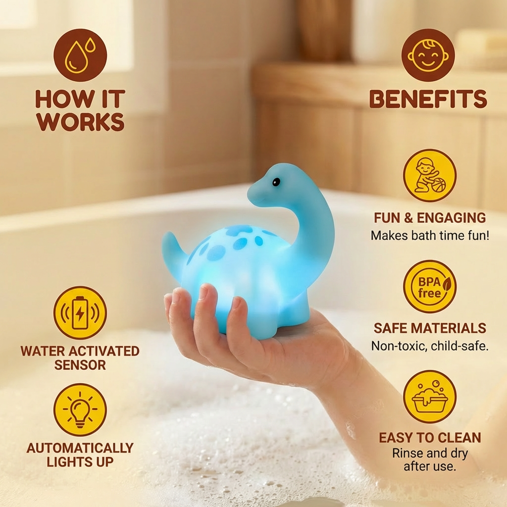 Light Up Dinosaurier Bath Toy