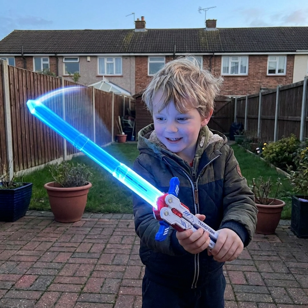 Glowing Telescopic Butterfly Sword Toy